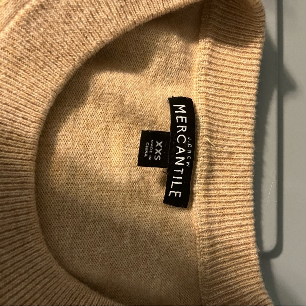 J. Crew Beige Ruffle Sweater - Picture 7 of 8